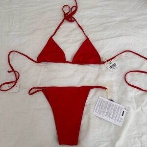 Frankie’s Bikinis Pamela Anderson Red Bikini Size Medium